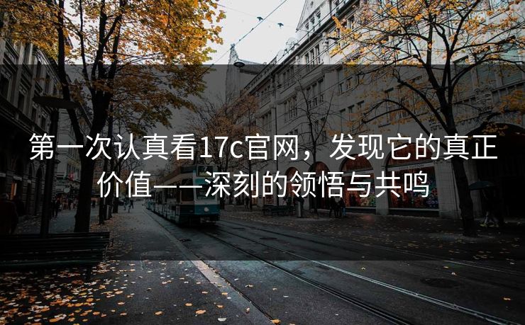 第一次认真看17c官网，发现它的真正价值——深刻的领悟与共鸣